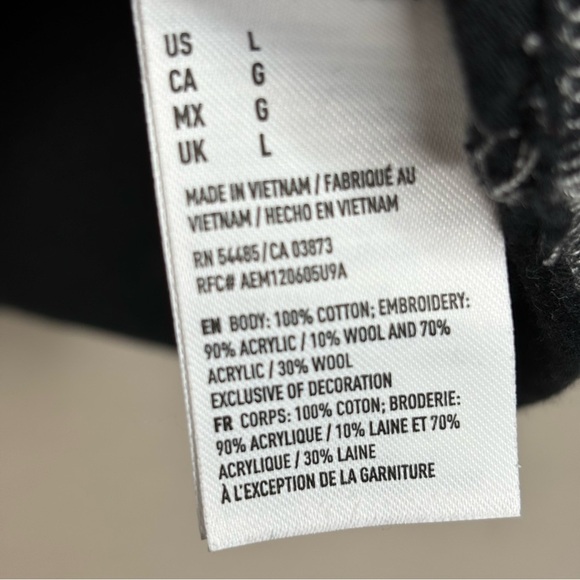 Y2K American Eagle Embroidered American Flag EAGLE Black Short Sleeve T Men LRG - Picture 3 of 6